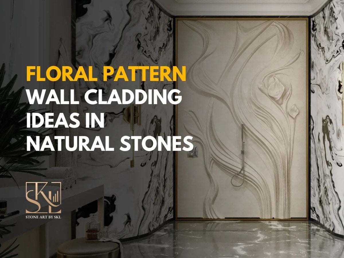 Floral Pattern Wall Cladding Ideas in Natural stone