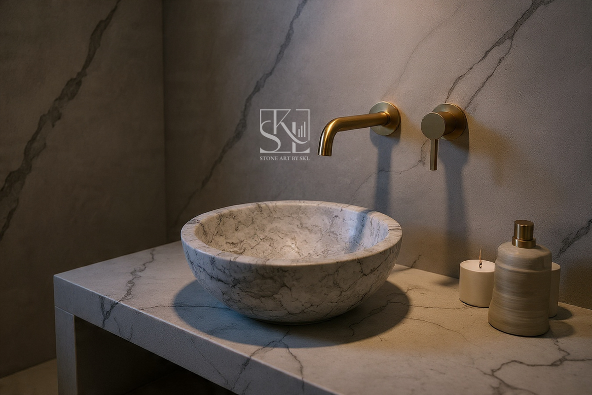 White Marble Basin