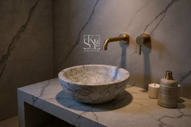 White Marble Basin