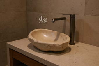 Jungle Brown Marble Basin