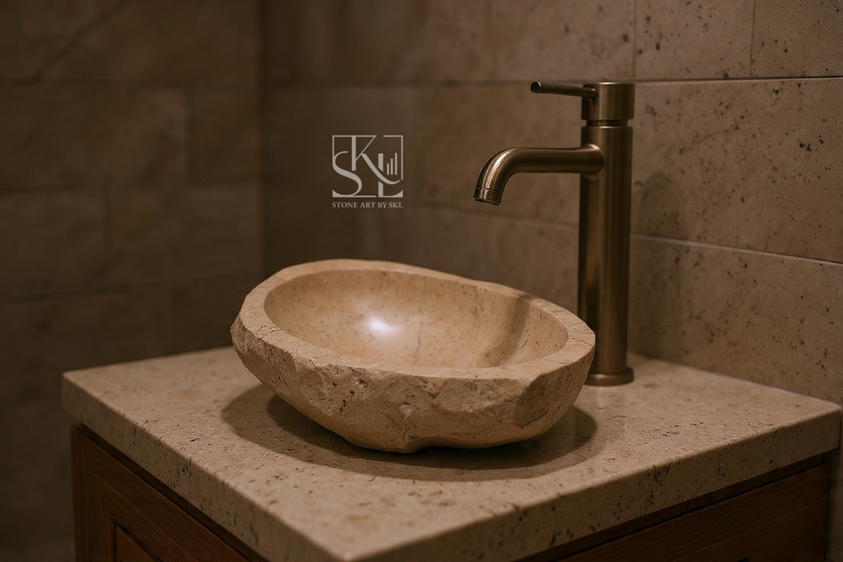 Jungle Brown Marble Basin