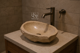 Jungle Brown Marble Basin