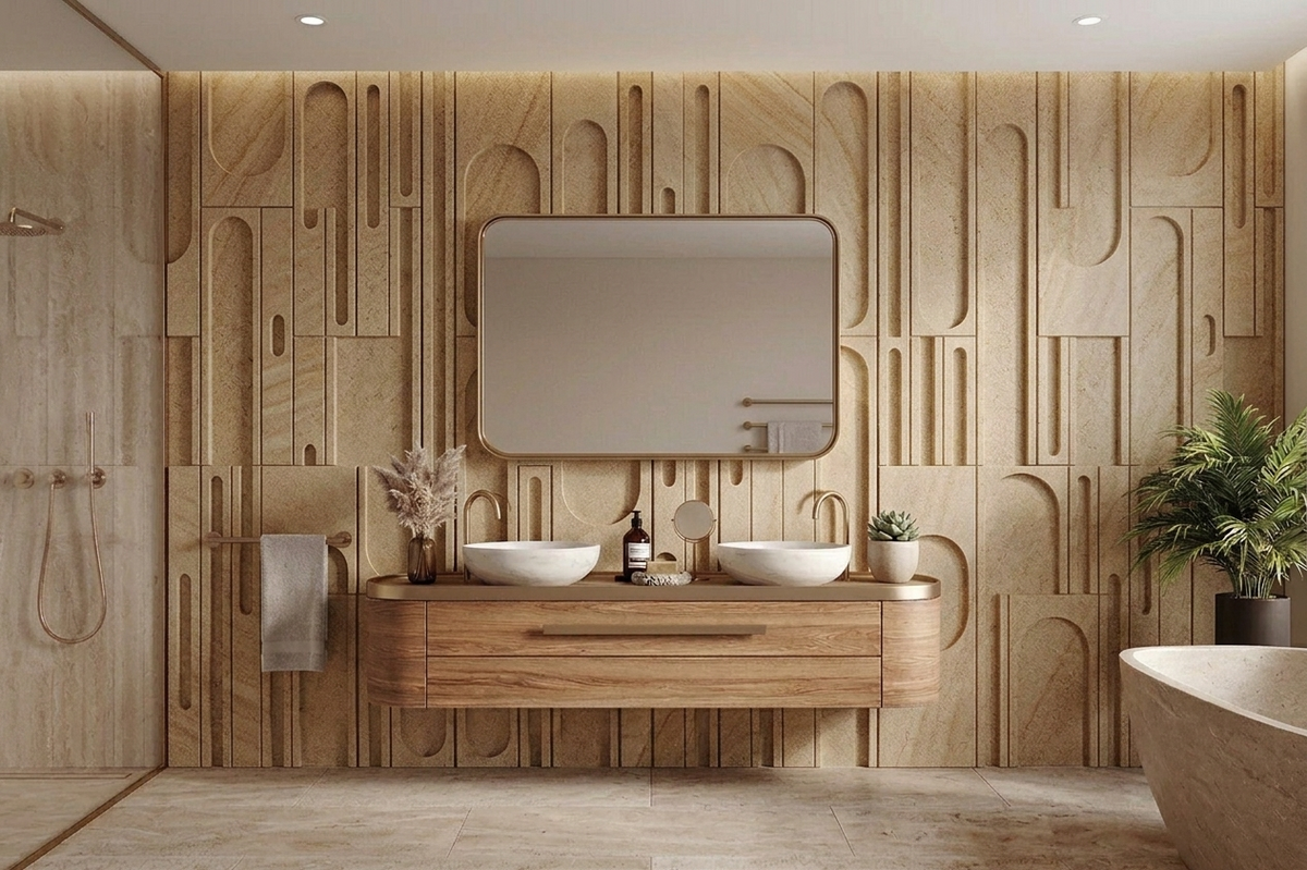 Abstract Arch Design - Beige Sand Stone