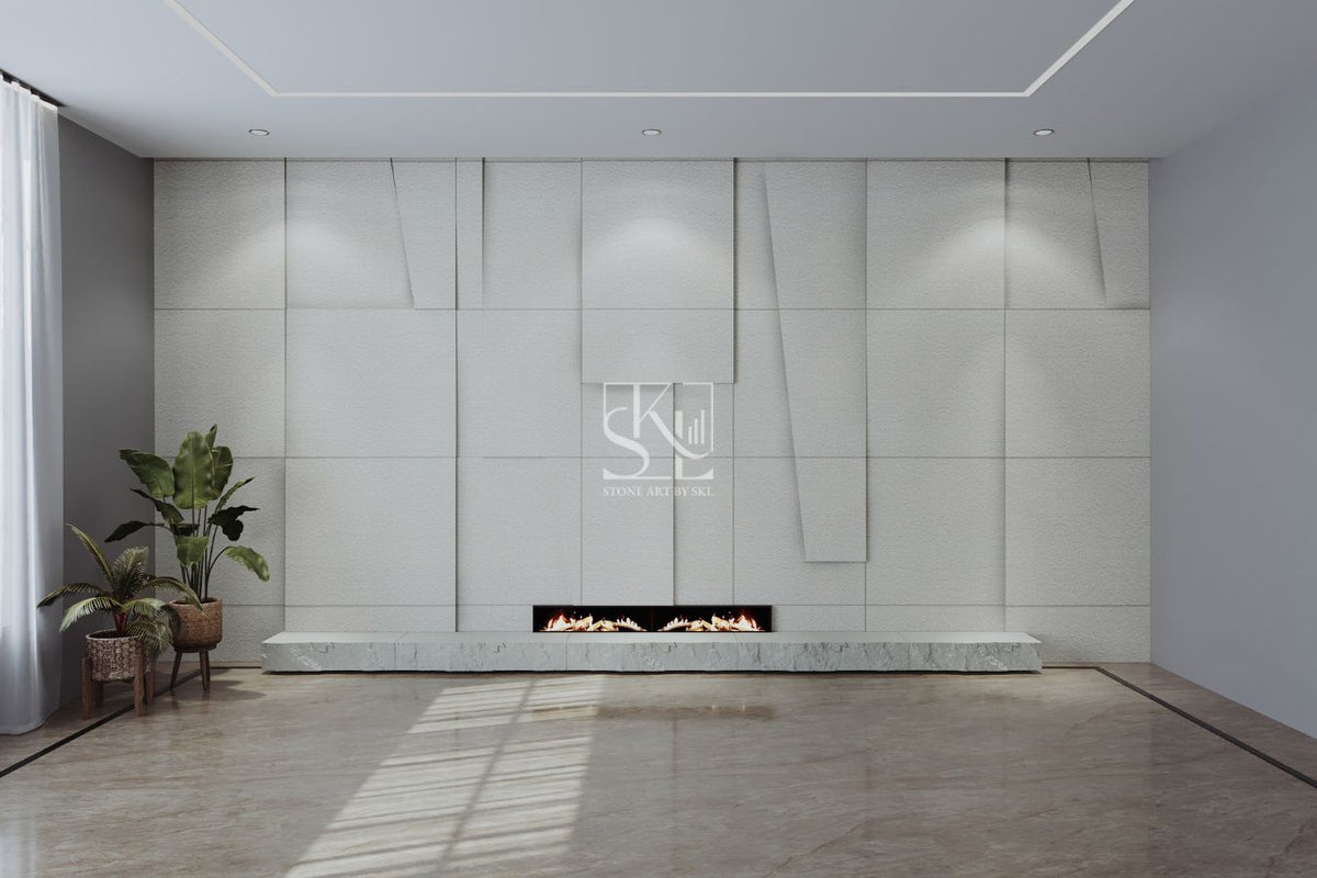 Asymetric Blocks Design Wall Cladding