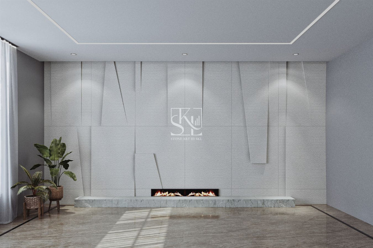 Asymetric Blocks Design Wall Cladding