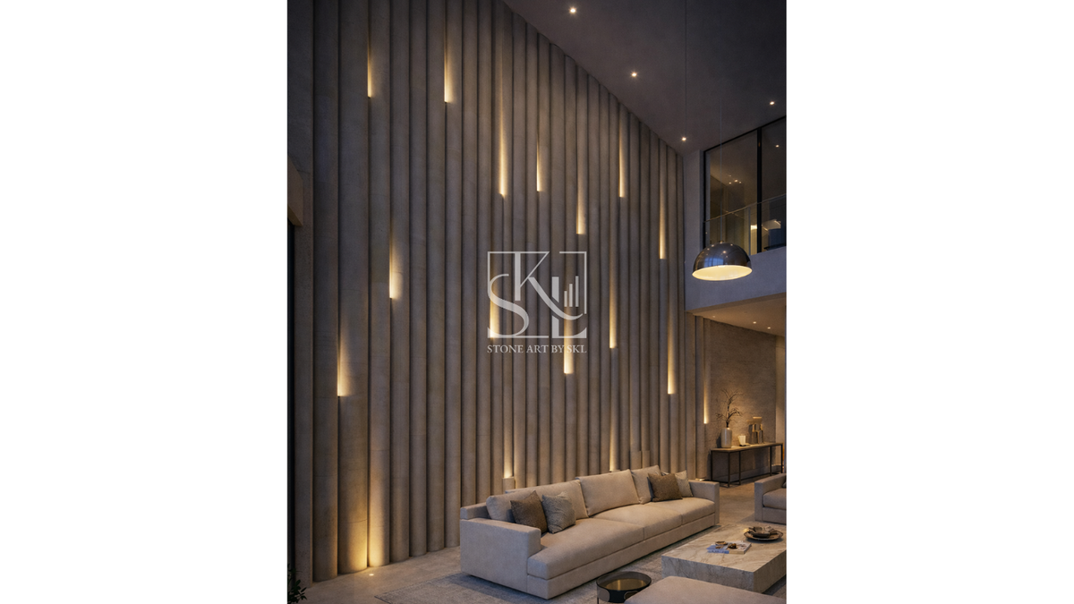 Aurora Flute Design Wall Cladding By Stone Art By SKL