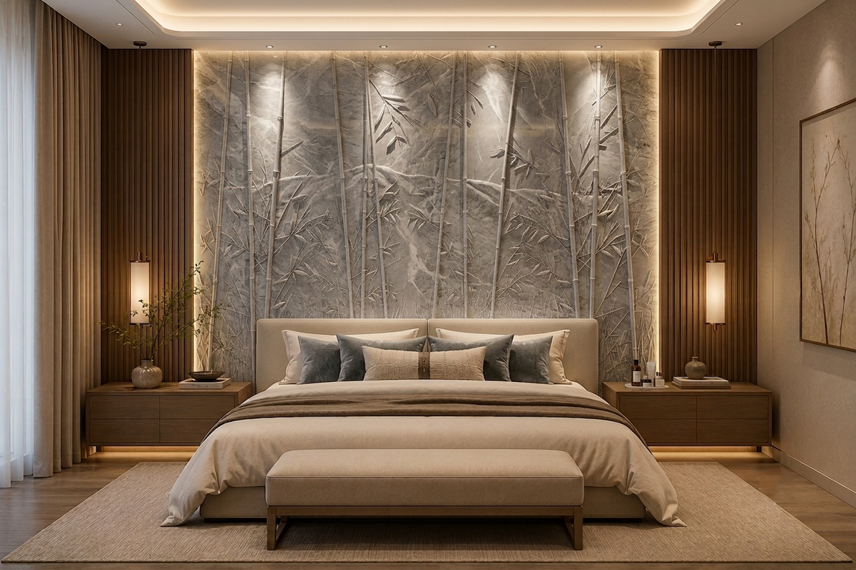 Bamboo Design - Grey Marble