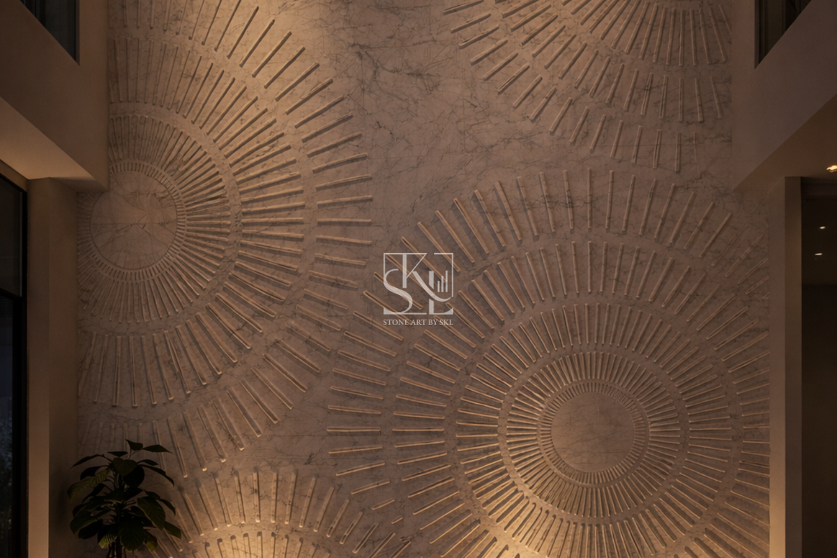 Luxurious Circle Flute Design Wall