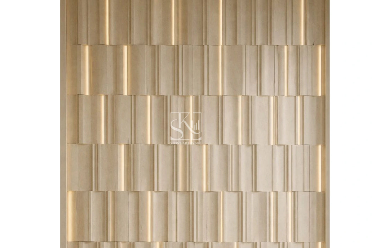 Curved Fluted Strips Design