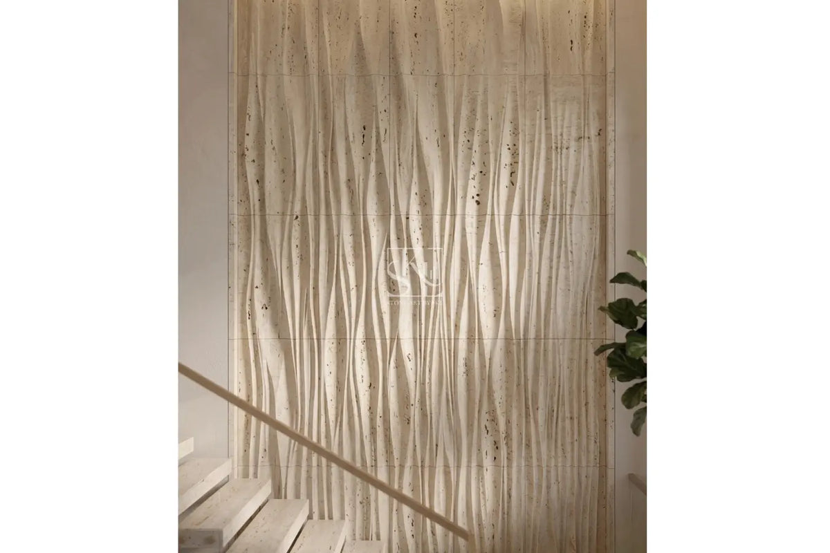 Modern Fluid Vein Stone Wall Cladding