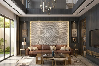 Hexagonal Wave Design Wall Cladding