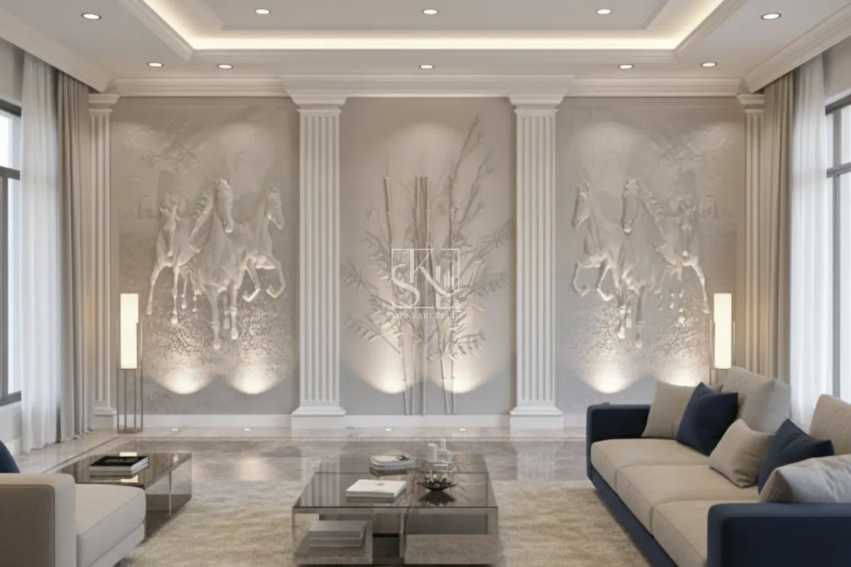 Horse-Bamboo Design Wall