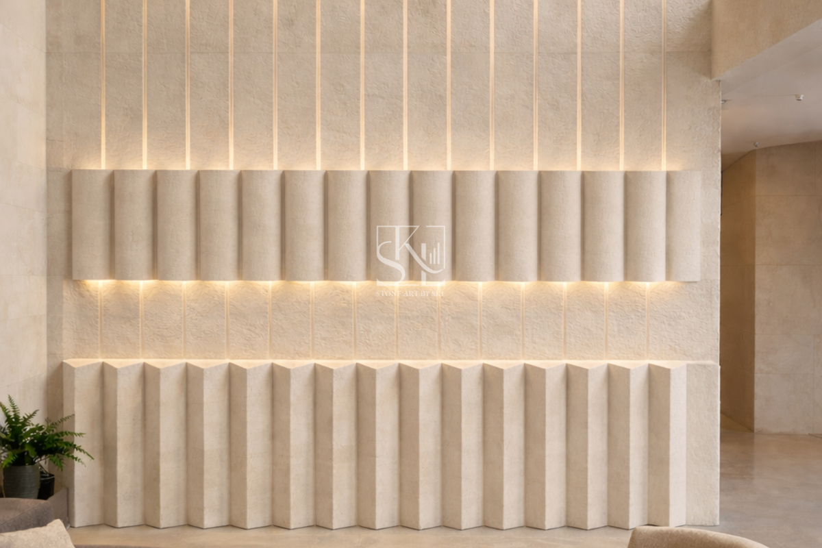 Imperial Flute Design Wall Cladding Stone Art By SKL
