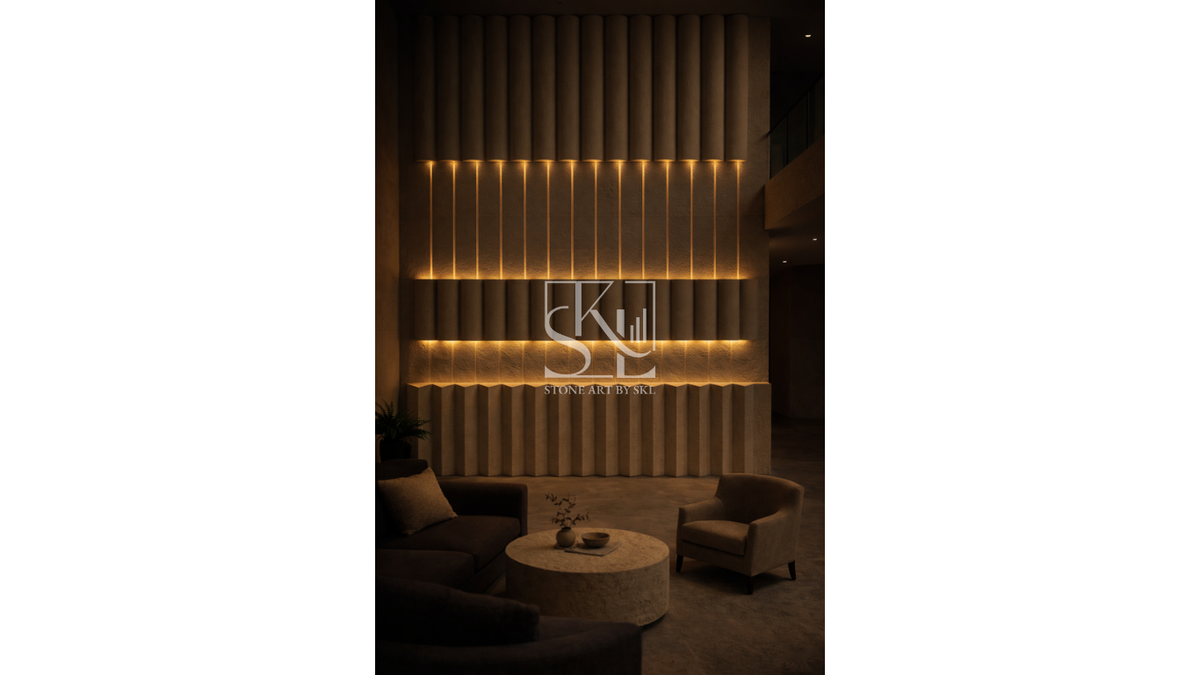 Imperial Flute Design Wall Cladding Stone Art By SKL