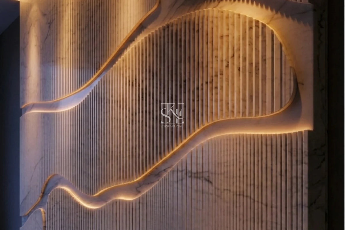 Elegant Marble Contour Decorative Wall Cladding Panels