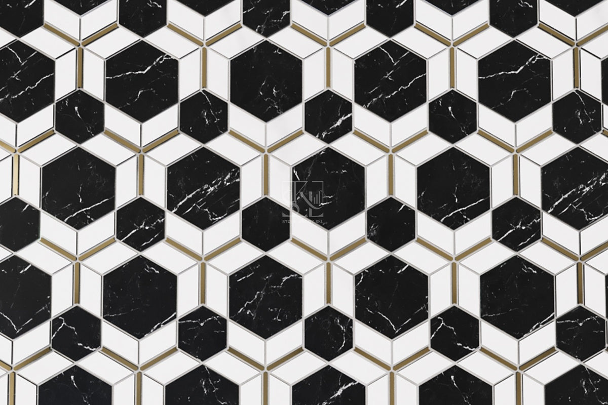 Hexagonal Mosaic Flooring