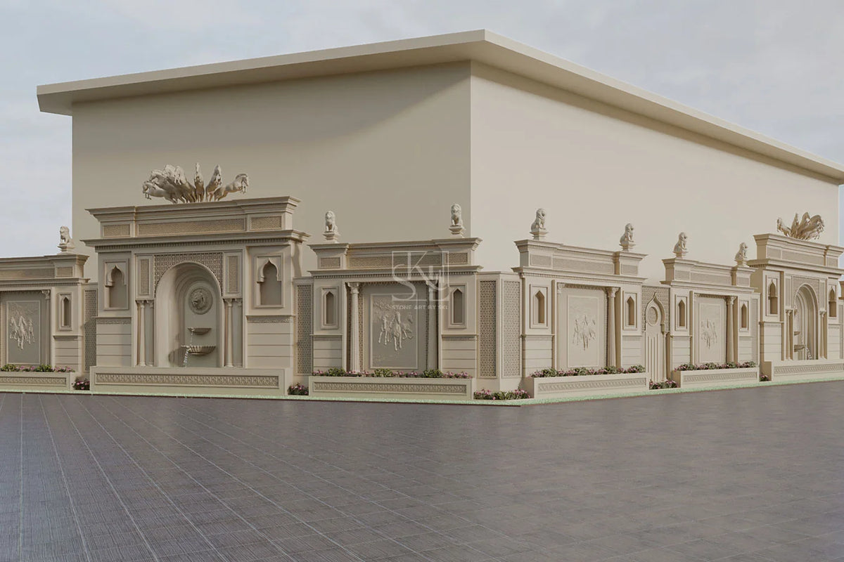 Boundary Wall Concepts From Stone Art By SKL