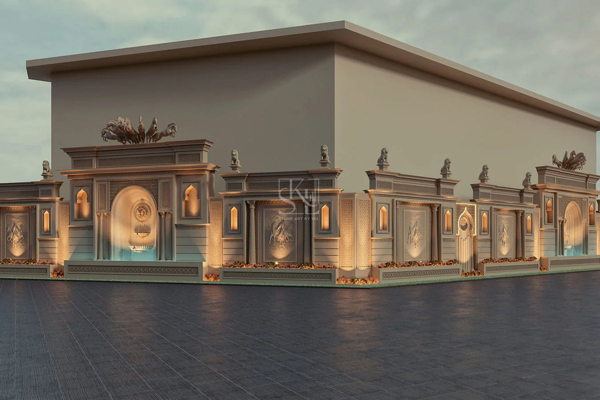 Boundary Wall Concepts From Stone Art By SKL