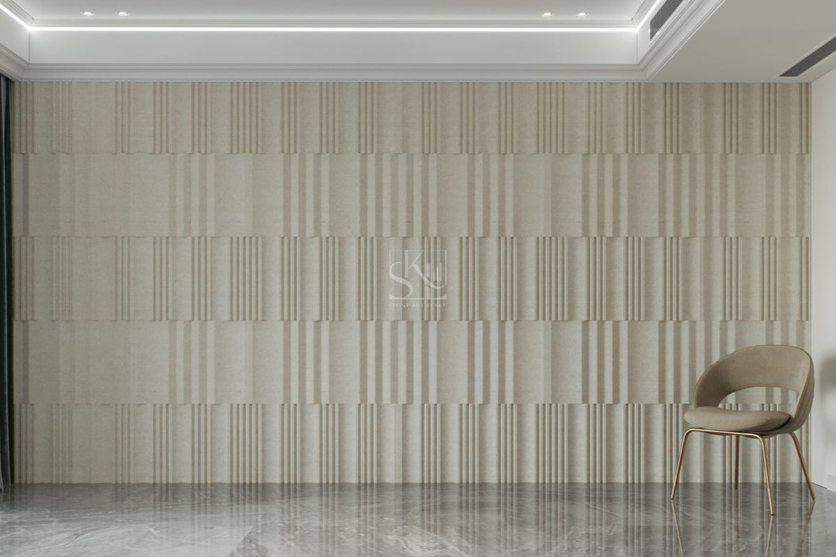 Curved Fluted Strips Design