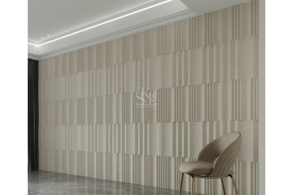 Curved Fluted Strips Design