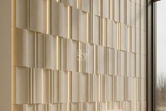 Curved Fluted Strips Design