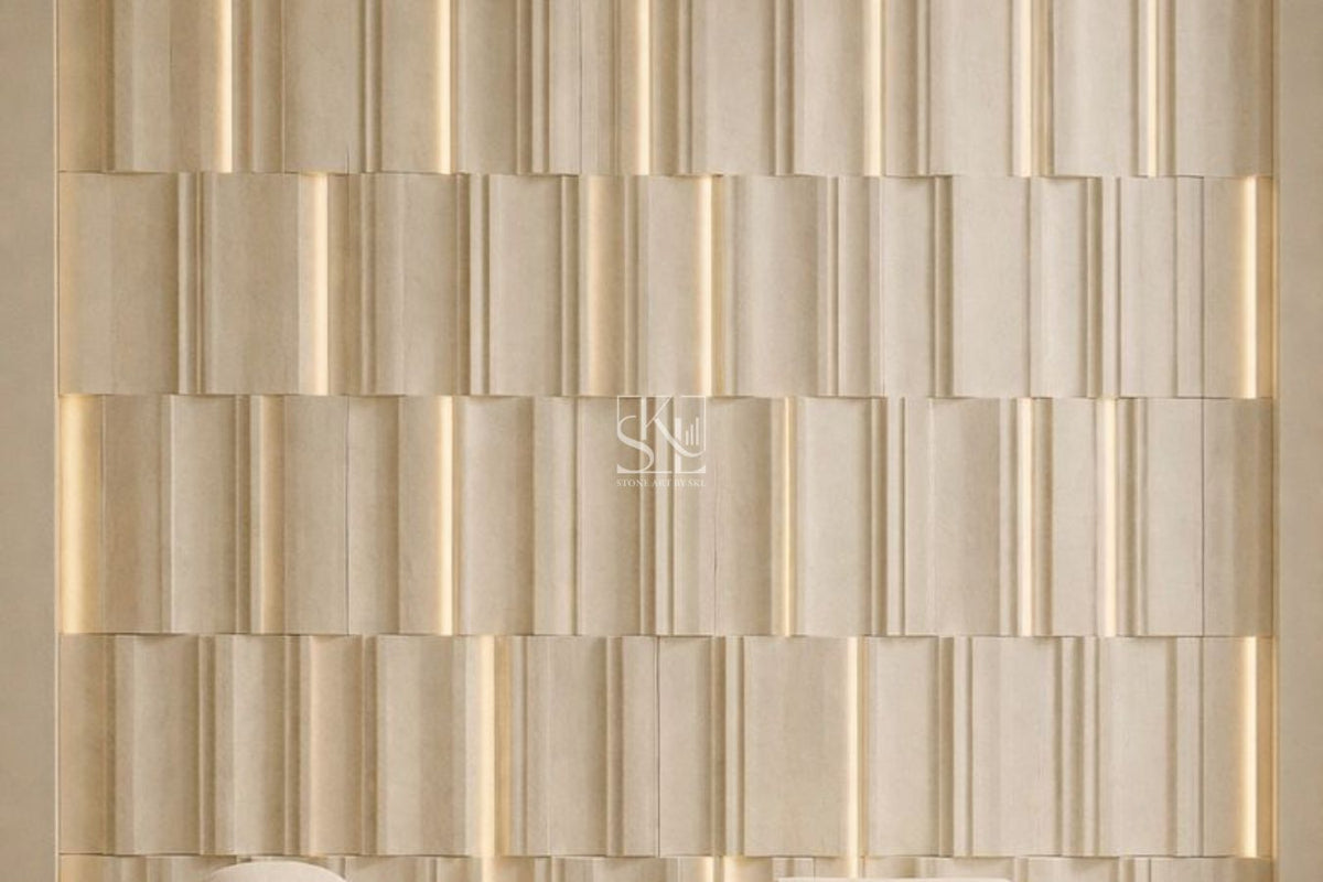 Curved Fluted Strips Design