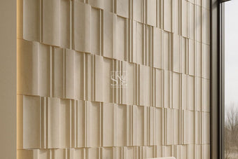 Curved Fluted Strips Design