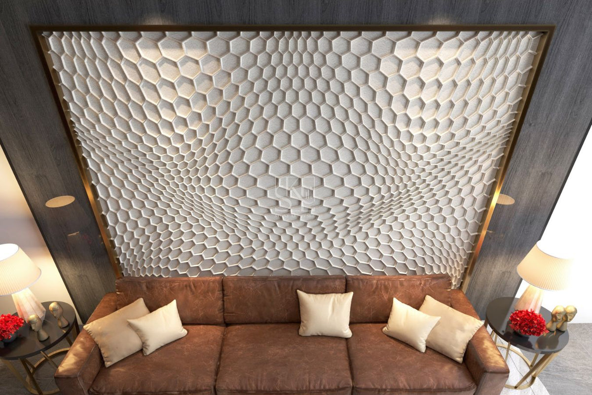 Hexagonal Wave Design Wall Cladding