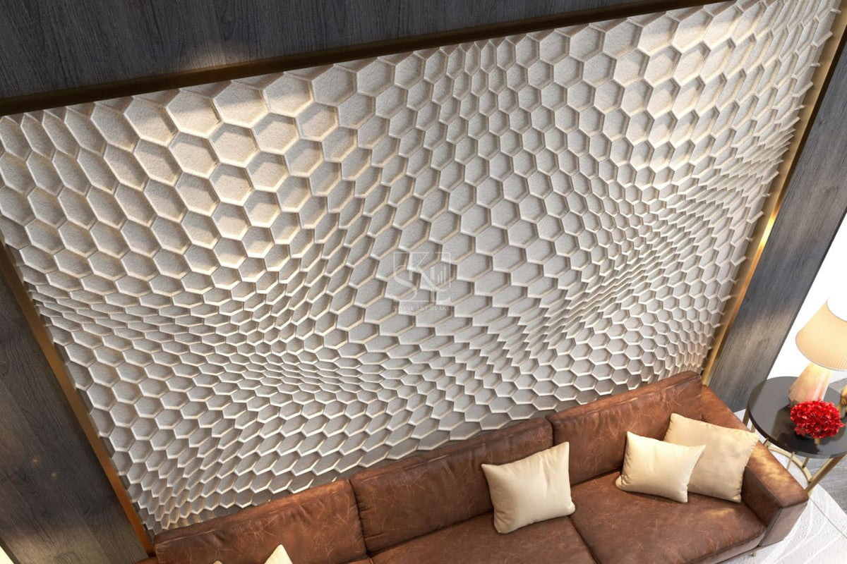 Hexagonal Wave Design Wall Cladding