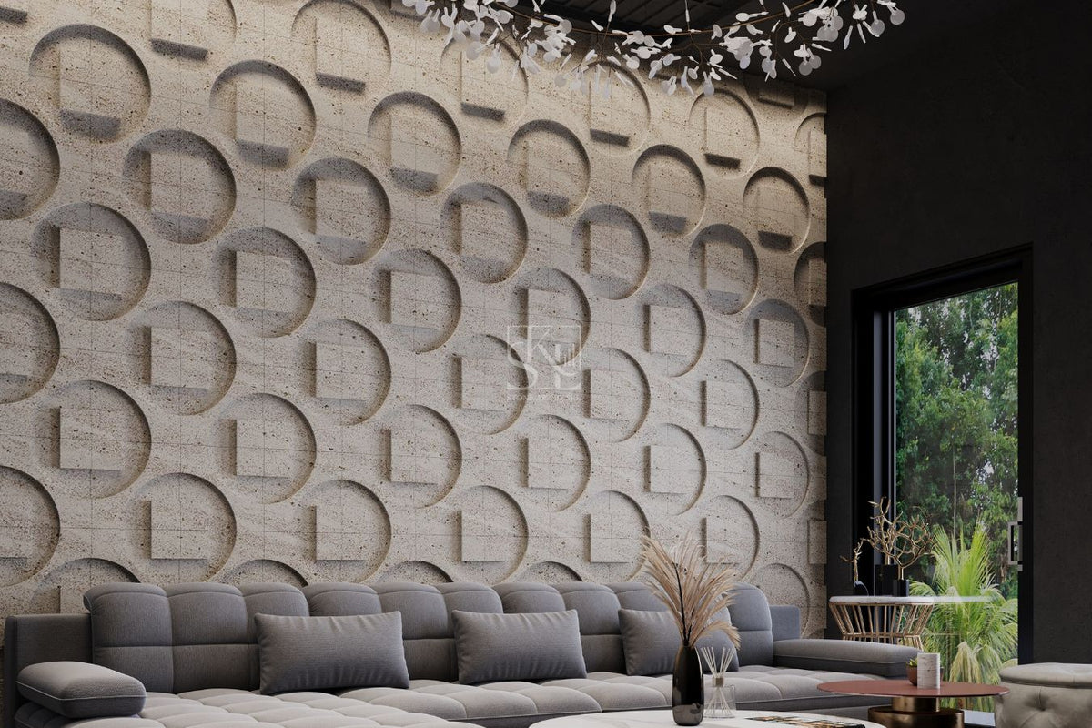3D Circle Square Design From Stone Art By SKL