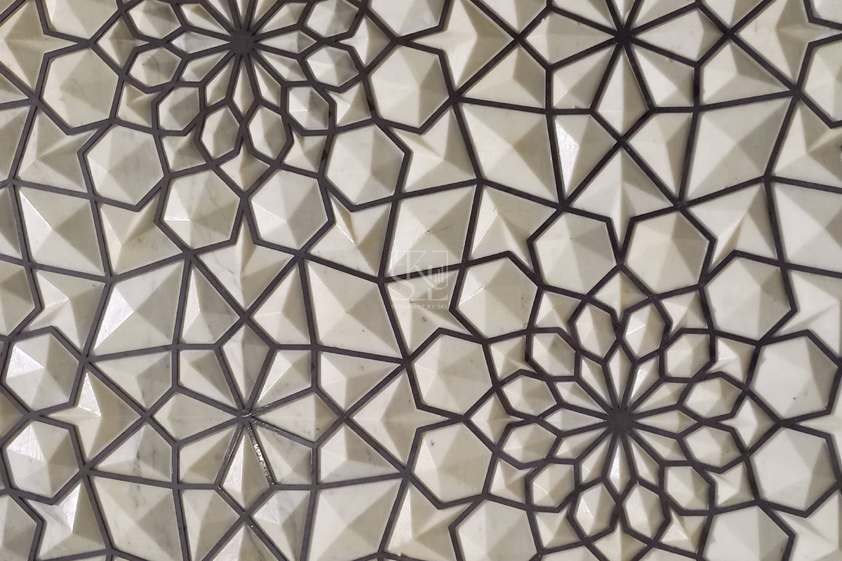 Flower Inlay Pattern Wall Cladding