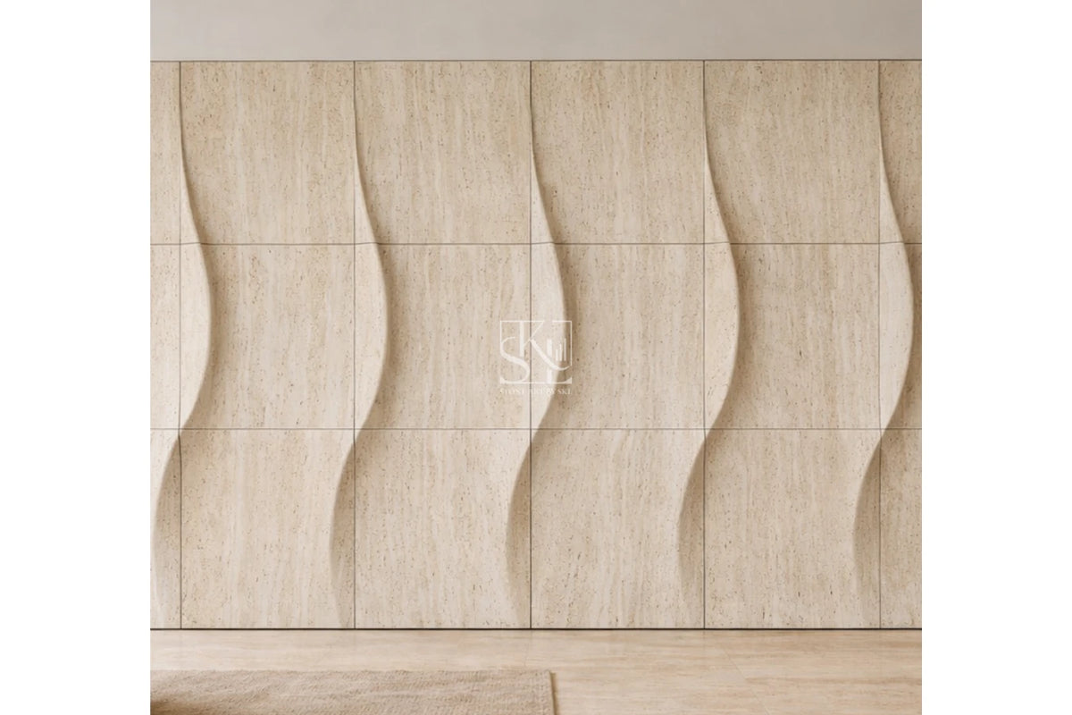 Serene Stone Wave Decorative Wall Cladding