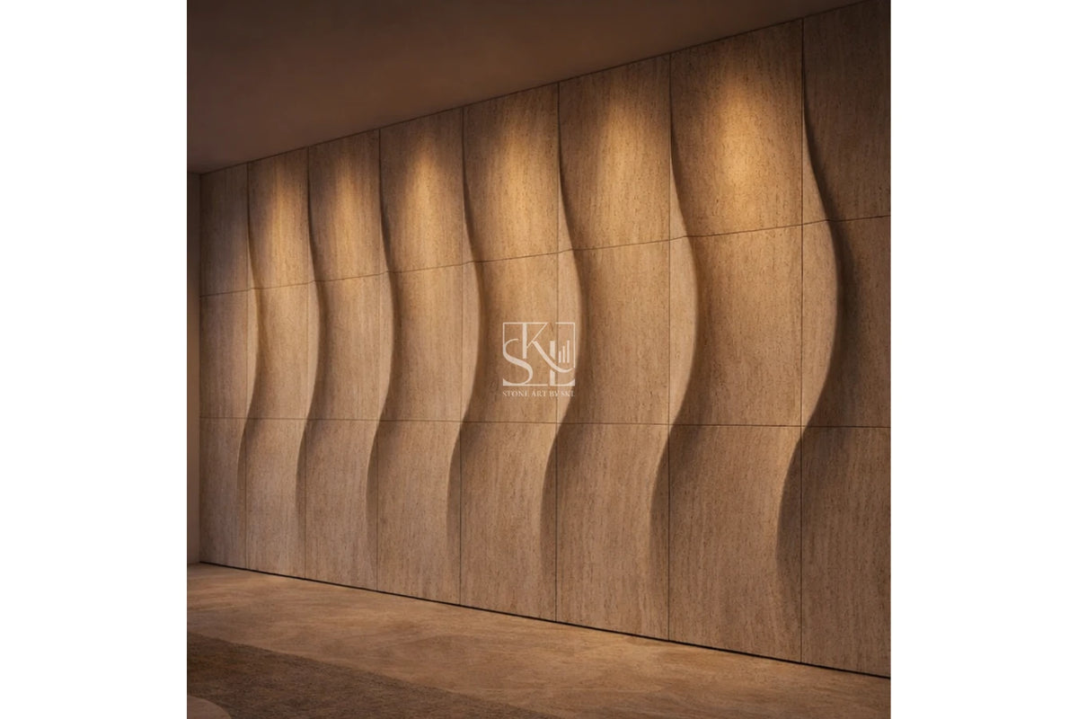 Serene Stone Wave Decorative Wall Cladding