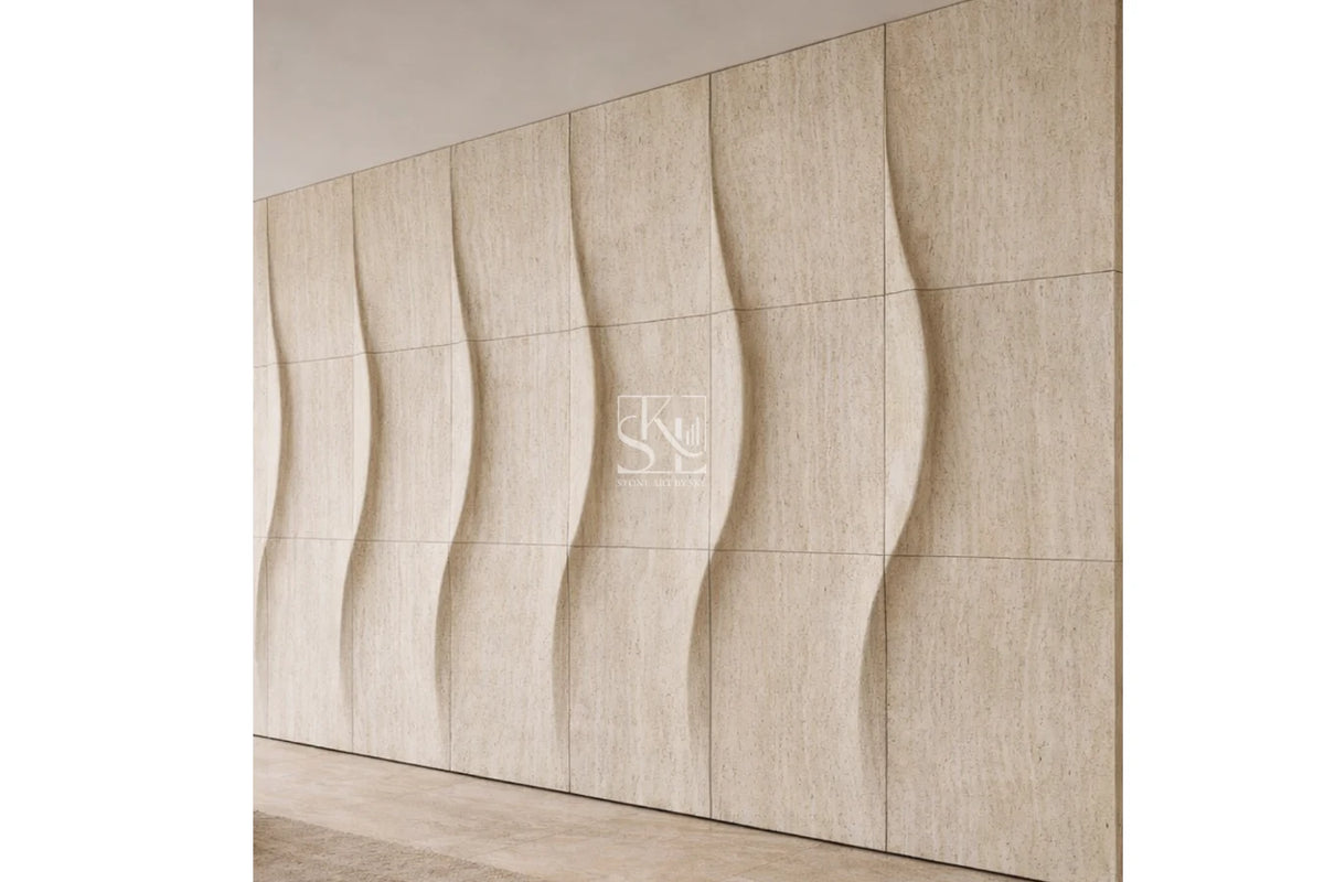Serene Stone Wave Decorative Wall Cladding