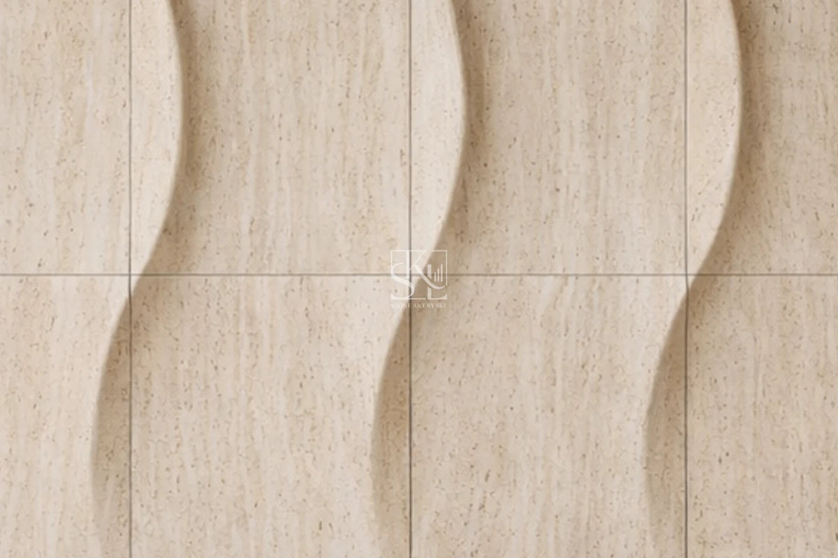 Serene Stone Wave Decorative Wall Cladding