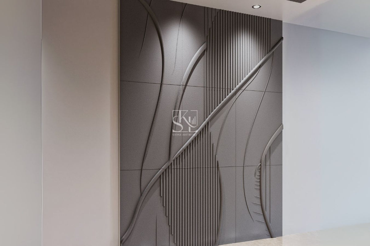 Luxurious Symphony Curve Design Stone Wall Cladding