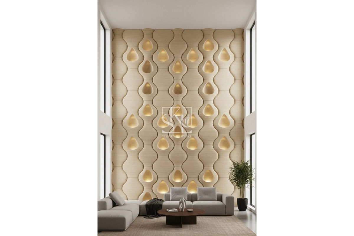Travertine Interlock Wall Cladding for home decor